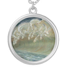Horses of Neptune by Walter Crane Necklace