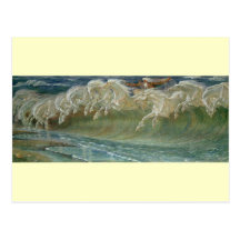 *Horses of Neptune* by Walter Crane Postcard
