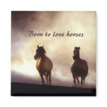 Horses On The Hill Magnet
