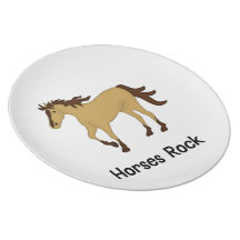 Horses Rock (buckskin) Party Plates