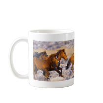 Horses running coffee mugs
