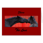 Horses share the love Card