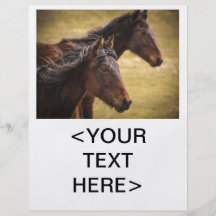 Horses Side By Side Personalised Flyer