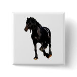 Horses sudden turn pinback buttons