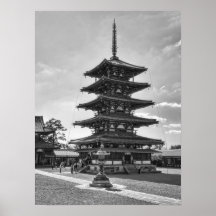Horyu-ji Temple - Nara Japan Poster