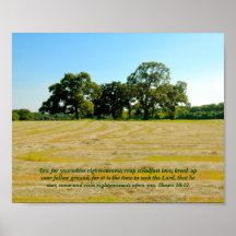 Hosea 10:12 Reap & Sow poster