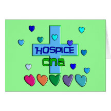 Hospice CNA Multi Hearts Design Card