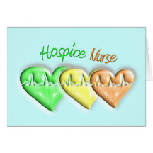 Hospice Nurse 3D Hearts Greeting Card