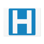 Hospital Zone Highway Sign postcards