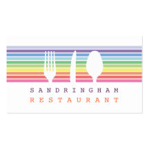 Hospitality Food Fork Spoon Knife Business Card