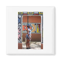 Hostess At Lesedi Refrigerator Magnet