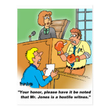 HOSTILE WITNESS POSTCARD