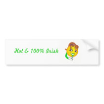 Hot & 100% Irish Bumper Sticker