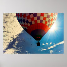 Hot Air Balloon Eclipsing The Sun Print