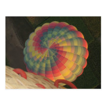 Hot air balloon postcard