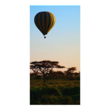 Hot air-balloon safari photo greeting card