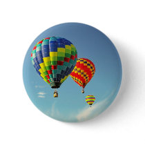 Hot Air Balloons Pinback Buttons
