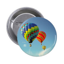 Hot Air Balloons Pinback Buttons