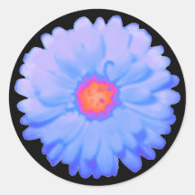 Hot and Cold Marigold Round Stickers