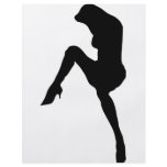 hot babe silhouette icon flyers