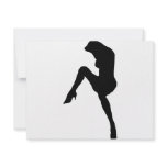 hot babe silhouette icon invitations
