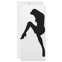 hot babe silhouette icon personalized rack card