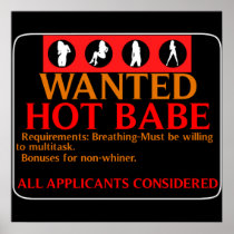 Hot Babe Wanted Poster