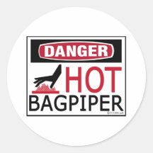Hot Bagpiper Sticker