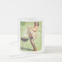 Hot Barbecue Time - Retro Pin Up Girl Coffee Mug