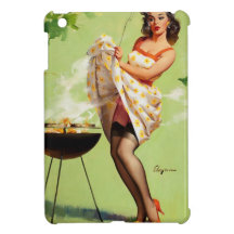 Hot Barbecue Time - Retro Pin Up Girl Cover For The iPad Mini