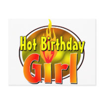 Hot Birthday Girl Postcard
