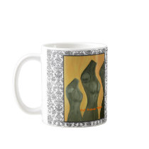 'Hot Bodies' coffee mug imprinted with art
