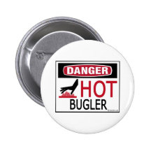 Hot Bugler Pinback Button