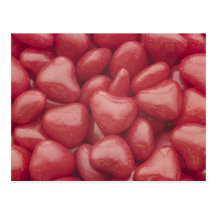 Hot Candy Hearts Post Card