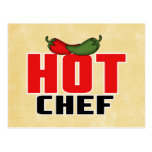 Hot Chef ( Red and Green Peppers) Post Card
