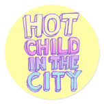 Hot Child in the City Round Stickers