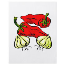 Hot Chilli Pepper and Onion Graphic Flyer