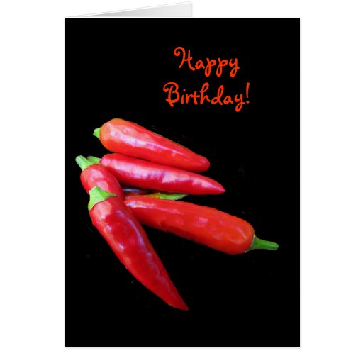 Hot Chilli Peppers Birthday Greeting Cards