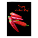 Hot Chilli Peppers Mother's Day Greeting Card