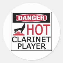 Hot Clarinet Player Sticker