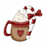hot cocoa and candy cane photo sculptures