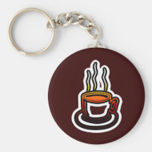 Hot Cocoa Coffee Cup Keychain