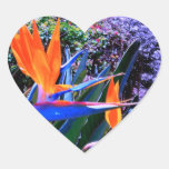 Hot Colours Bird-of-Paradise Heart Sticker