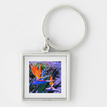 Hot Colours Bird of Paradise Keychains
