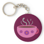 Hot Cup of Coffee keychains