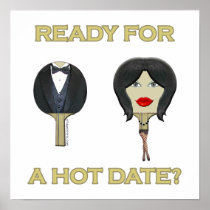 Hot Date Ping Pong Poster