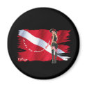 Hot Dive Babes in Bikini's magnets