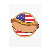 Hot Dog American Flag Postcards