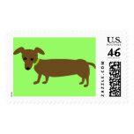 Hot Dog Dachshund Postage Stamps