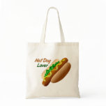 "Hot Dog Lover" Tote Bag